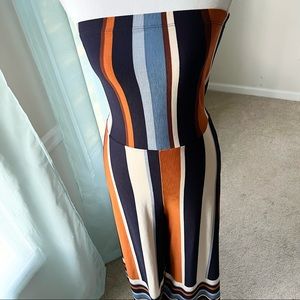 Multi Strip Stretch Romper (Medium)